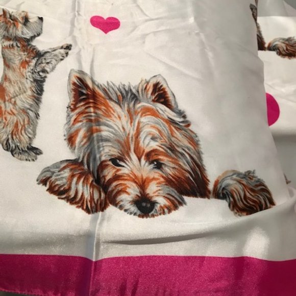 Vintage IFAW Highland Terrier Print Scarf - Picture 8 of 11